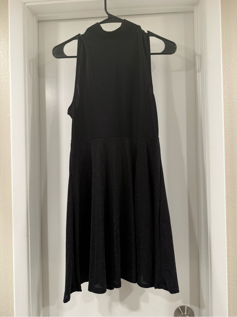 Cold Crush Black Sleeveless Mock Neck Dress